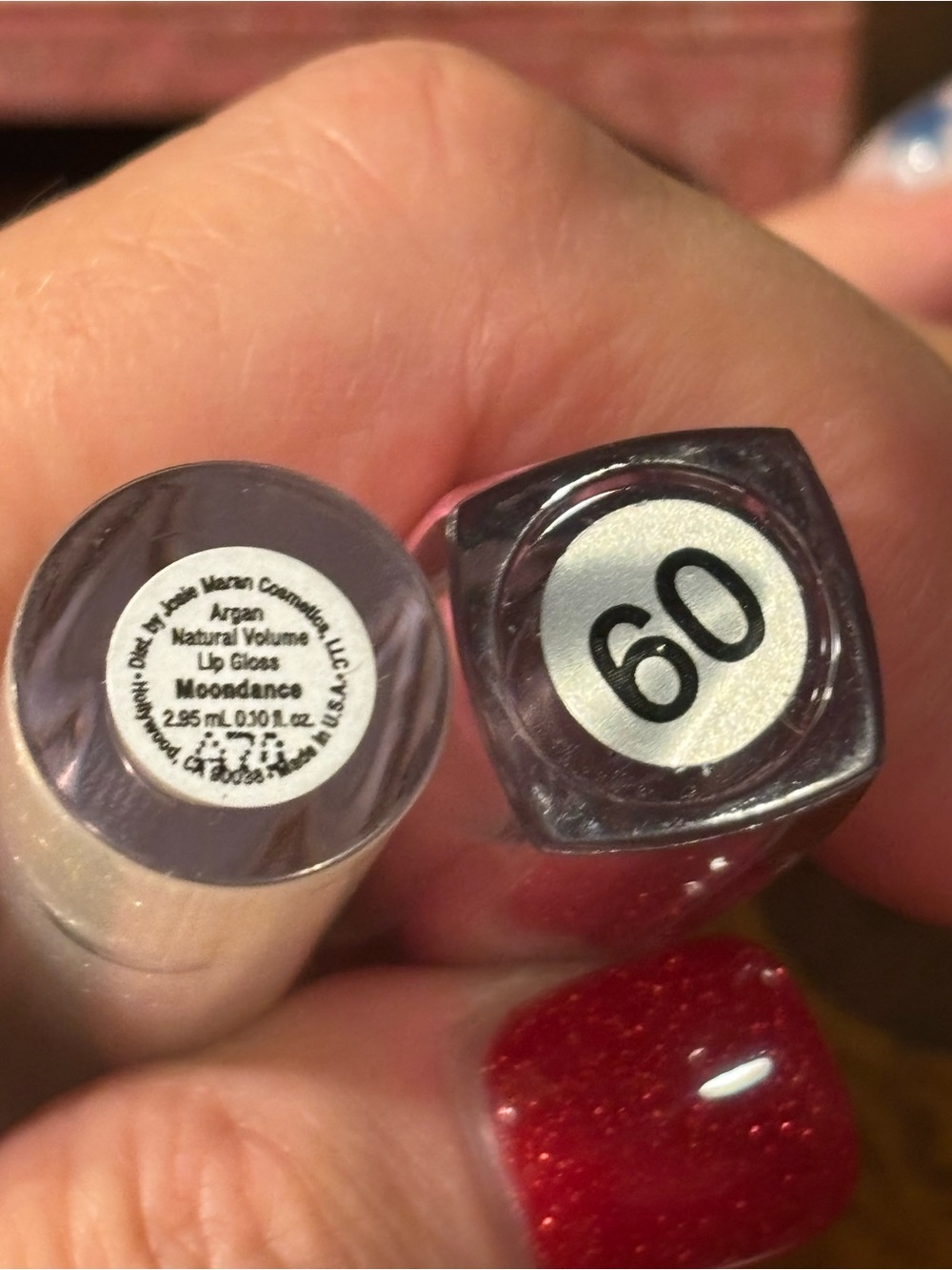 JOSIE MARAN Lip Gloss in Moondance & Miss Rose Lip Gloss Deep Plum Pink (60) - Picture 2 of 2